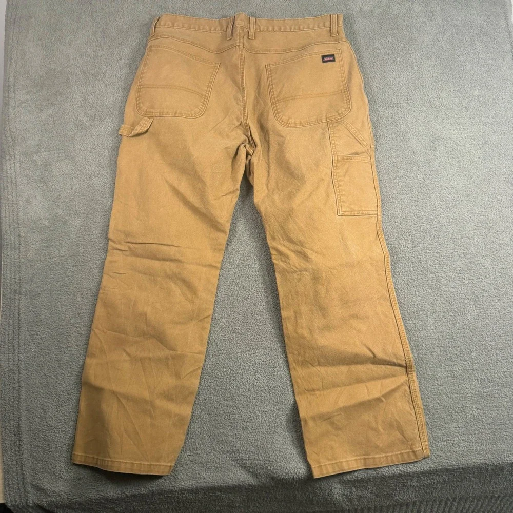 Dickies Mens Duck Brown Carpenter Pants Utility Workwear 38x30 P351826
